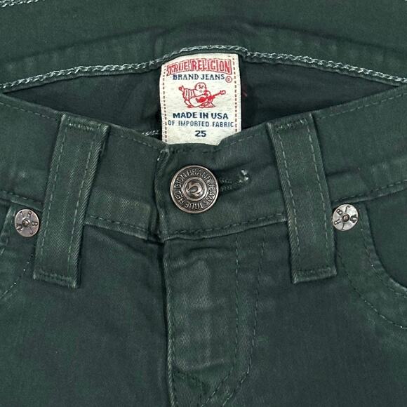 True Religion World Tour Casey Supper Skinny Dark Green Jeans Size 25 NWOT $198 - Picture 8 of 9